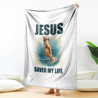 Jesus Saved My Life Throw Blanket Christian Bible Verse - Wonder Print Shop