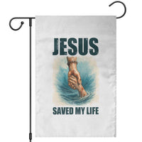 Jesus Saved My Life Garden Flag Christian Bible Verse - Wonder Print Shop