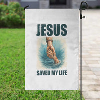 Jesus Saved My Life Garden Flag Christian Bible Verse - Wonder Print Shop