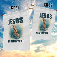 Jesus Saved My Life Garden Flag Christian Bible Verse - Wonder Print Shop