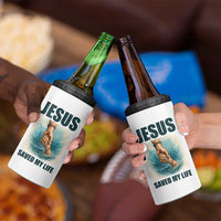 Jesus Saved My Life 4 in 1 Can Cooler Tumbler Christian Bible Verse - Wonder Print Shop