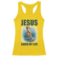 Jesus Saved My Life Racerback Tank Top Christian Bible Verse - Wonder Print Shop