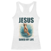 Jesus Saved My Life Racerback Tank Top Christian Bible Verse - Wonder Print Shop