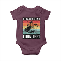 Hit Hard Run Fast Turn Left Baby Onesie Funny Jesus Baseball Player - Wonder Print Shop