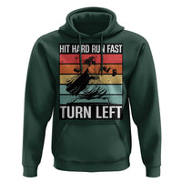Hit Hard Run Fast Turn Left Hoodie Funny Jesus Baseball Player - Wonder Print Shop