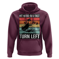Hit Hard Run Fast Turn Left Hoodie Funny Jesus Baseball Player - Wonder Print Shop