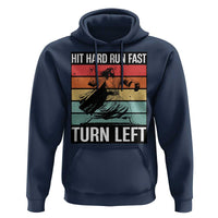 Hit Hard Run Fast Turn Left Hoodie Funny Jesus Baseball Player - Wonder Print Shop