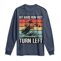 Hit Hard Run Fast Turn Left Long Sleeve Shirt Funny Jesus Baseball Player - Wonder Print Shop
