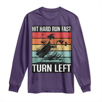 Hit Hard Run Fast Turn Left Long Sleeve Shirt Funny Jesus Baseball Player - Wonder Print Shop