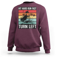 Hit Hard Run Fast Turn Left Sweatshirt Funny Jesus Baseball Player - Wonder Print Shop