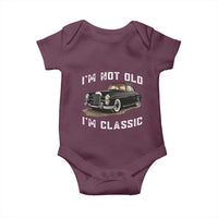 I'm Not Old I'm Classic Baby Onesie Funny Vintage Car Enthusiast - Wonder Print Shop