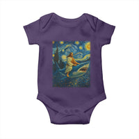 Jesus Shark Stary Night Baby Onesie Artist Van Gogh Christian - Wonder Print Shop