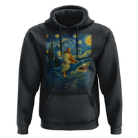 Jesus Shark Stary Night Hoodie Artist Van Gogh Christian - Wonder Print Shop