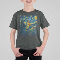 Jesus Shark Stary Night T Shirt For Kid Artist Van Gogh Christian - Wonder Print Shop