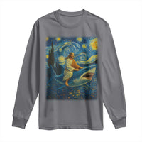 Jesus Shark Stary Night Long Sleeve Shirt Artist Van Gogh Christian - Wonder Print Shop