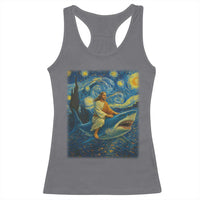 Jesus Shark Stary Night Racerback Tank Top Artist Van Gogh Christian - Wonder Print Shop