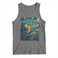 Jesus Shark Stary Night Tank Top Artist Van Gogh Christian - Wonder Print Shop