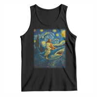 Jesus Shark Stary Night Tank Top Artist Van Gogh Christian - Wonder Print Shop