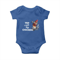 Funny Cute Chicken Baby Onesie Yep I Talk To Chickens Farm Animal Lover - Wonder Print Shop