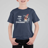 Funny Cute Chicken T Shirt For Kid Yep I Talk To Chickens Farm Animal Lover - Wonder Print Shop