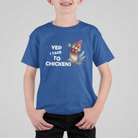 Funny Cute Chicken T Shirt For Kid Yep I Talk To Chickens Farm Animal Lover - Wonder Print Shop