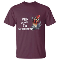 Funny Cute Chicken T Shirt Yep I Talk To Chickens Farm Animal Lover - Wonder Print Shop