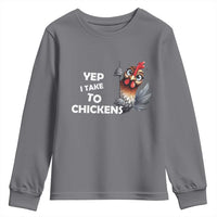 Funny Cute Chicken Youth Sweatshirt Yep I Talk To Chickens Farm Animal Lover - Wonder Print Shop