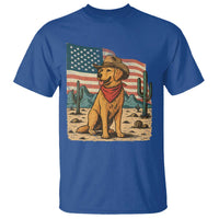 Patriotic Cowboy Dog T Shirt American Flag Western Country - Wonder Print Shop