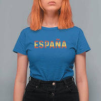 Spain Spanish Flag Espana Pride T Shirt For Women