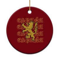 Spain Espana Heraldic Lion Pride Ceramic Ornament