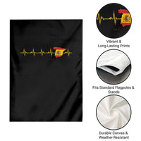 Spain Heartbeat EKG Espana Spanish Flag Map Garden Flag
