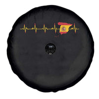 Spain Heartbeat EKG Espana Spanish Flag Map Spare Tire Cover