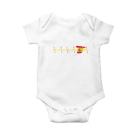 Spain Heartbeat EKG Espana Spanish Flag Map Baby Onesie
