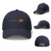 Spain Heartbeat EKG Espana Spanish Flag Map Baseball Cap
