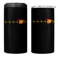 Spain Heartbeat EKG Espana Spanish Flag Map 4 in 1 Can Cooler Tumbler