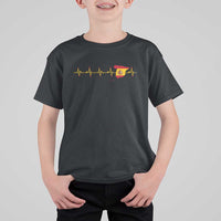 Spain Heartbeat EKG Espana Spanish Flag Map T Shirt For Kid