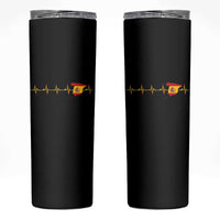 Spain Heartbeat EKG Espana Spanish Flag Map Skinny Tumbler