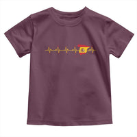 Spain Heartbeat EKG Espana Spanish Flag Map Toddler T Shirt