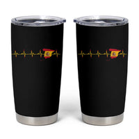 Spain Heartbeat EKG Espana Spanish Flag Map Tumbler Cup