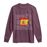 Espana Spain Map Pride Spanish Flag Long Sleeve Shirt
