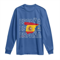 Espana Spain Map Pride Spanish Flag Long Sleeve Shirt