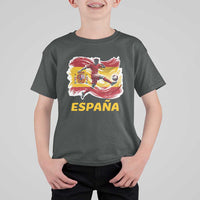 Spain Espana Soccer Football Fan Spanish Flag T Shirt For Kid