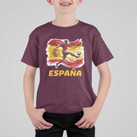 Spain Espana Soccer Football Fan Spanish Flag T Shirt For Kid