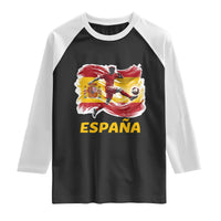 Spain Espana Soccer Football Fan Spanish Flag Raglan Shirt