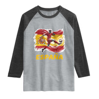Spain Espana Soccer Football Fan Spanish Flag Raglan Shirt
