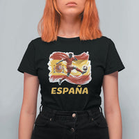 Spain Espana Soccer Football Fan Spanish Flag T Shirt For Women
