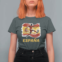 Spain Espana Soccer Football Fan Spanish Flag T Shirt For Women