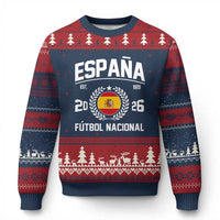 Spain 2026 Soccer Football Fan Spanish Flag Ugly Christmas Sweater
