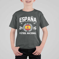 Spain 2026 Soccer Football Fan Spanish Flag T Shirt For Kid