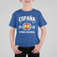 Spain 2026 Soccer Football Fan Spanish Flag T Shirt For Kid